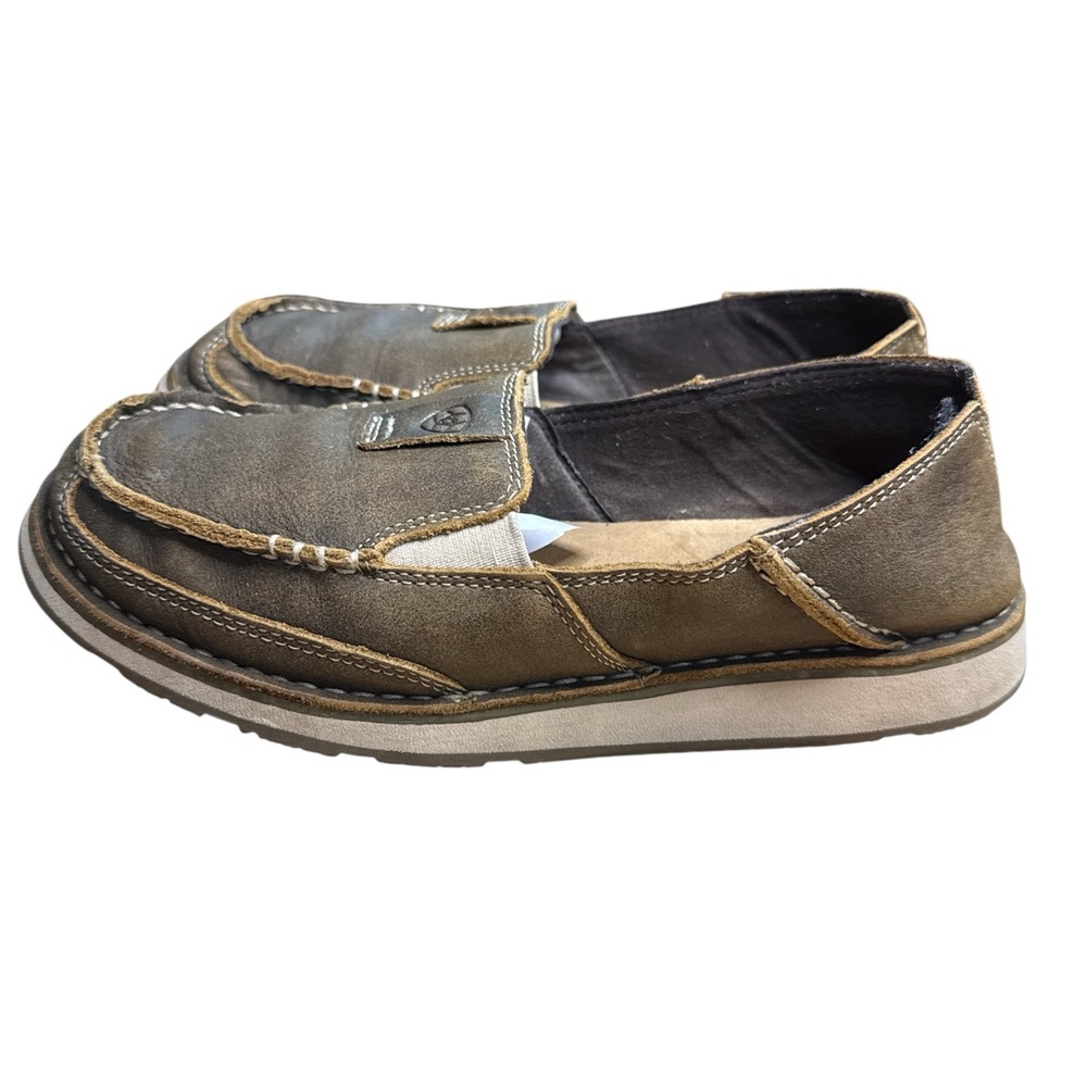Ariat Women's Cruiser Vintage Bomber Brown Leather Slip On Size 8.5 - Picture 4 of 8